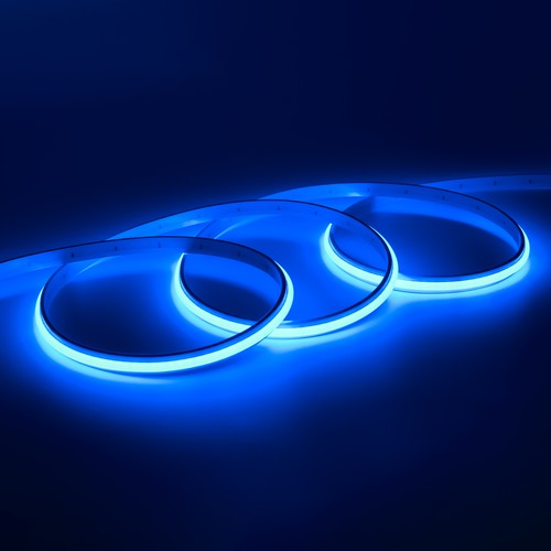 5m 9W/m Blå Dot-free COB-LED strip - IP20, 240 LED pr. meter, 24V, COB LED
