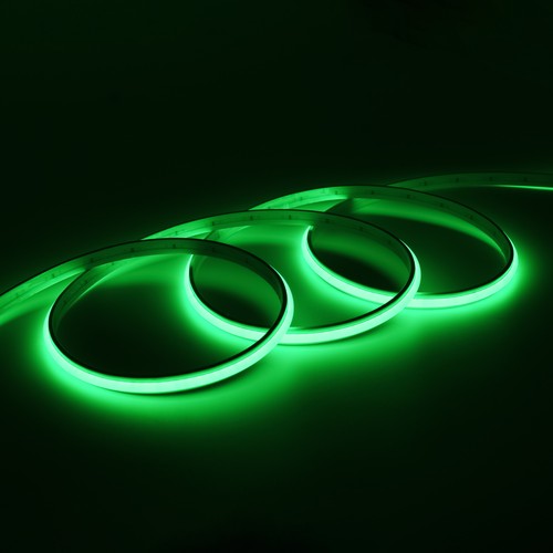5m 9W/m Grøn Dot-free COB-LED strip - 24V DC, IP20, 240 LED pr. meter, 5 års garanti
