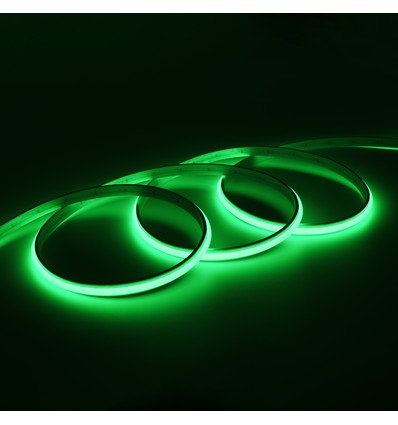 5m 9W/m Grøn Dot-free COB-LED strip - IP20, 240 LED pr. meter, 24V, COB LED