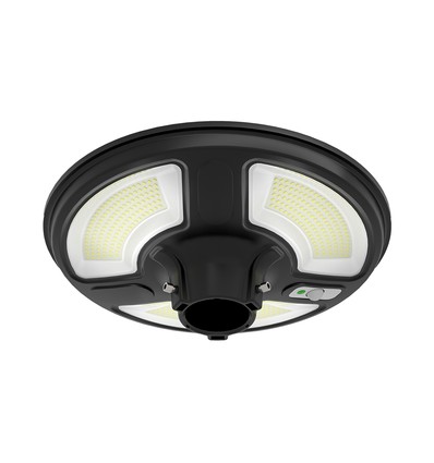 Vt-65w LED 10w - solcelledrevet, rund, havelampe, med sensor, RF-fjernbetjening, 4000k, IP65