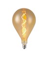 E27 4W LED spiral filament pære - A160, Amber glas, 2700K, 250lm