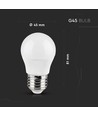 5 stk. Wifi LED pære - 5W, Tuya/Smart Life, virker med Google Home, E27, G45