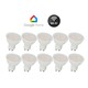 10 stk. GU10 5W Wifi LED pære - Spot, Tuya/Smart Life, virker med Google Home