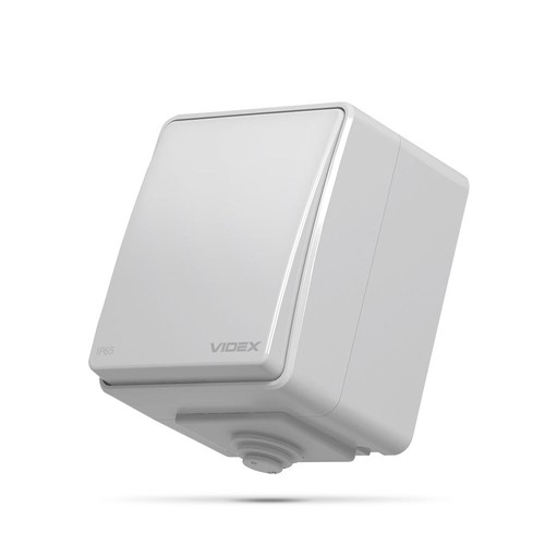 Udendørs afbryder 1-polet IP65 grå