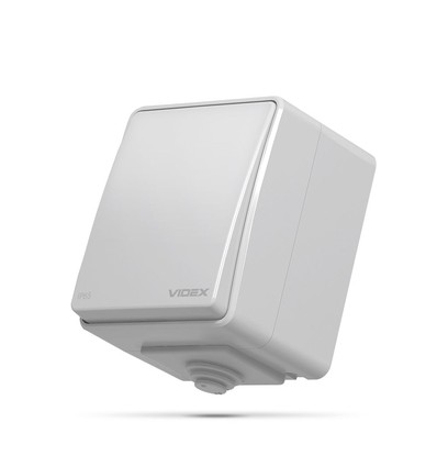 Udendørs afbryder 1-polet IP65 grå