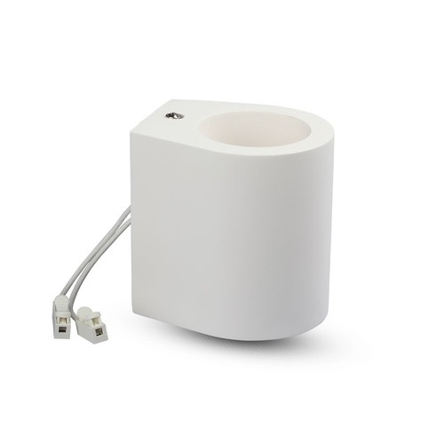 G9 påbygningsspot i gips, rund - Hvid, max 25W, IP20 indendørs, uden lyskilde