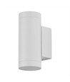 GU10 væglampe med op/ned lys - Hvid, IP44, cylindrisk, udendørs, uden lyskilde