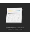 4-zone WiFi/WLAN touch panel til LED strips - 12V/24V, hvid, 86x86mm, til single color og CCT