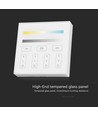 4-zone WiFi/WLAN touch panel til LED strips - 12V/24V, hvid, 86x86mm, til single color og CCT