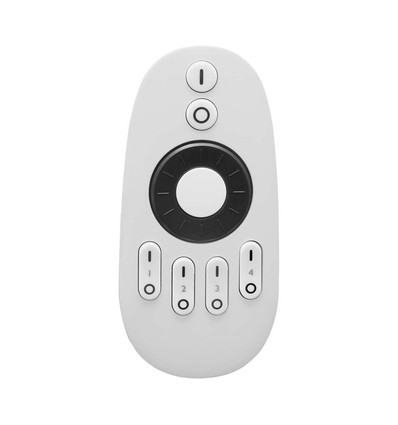 4-zoners RF fjernbetjening til LED strips - 2.4GHz, rækkevidde op til 30m, hvid, 4 zoner