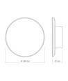 Dome 12W rund LED væglampe - IP65, CCT, hvid