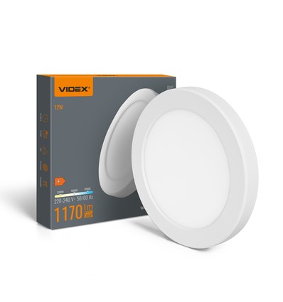 12W LED loftslampe - 3CCT, Ø14,2cm, hvid kant, 170 grader, inkl. lyskilde