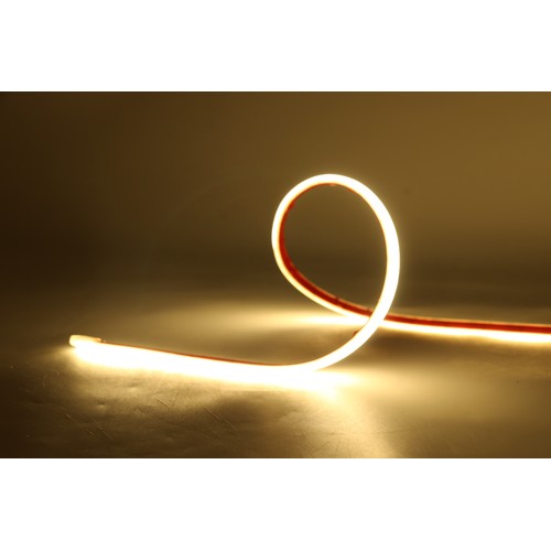 Badeværelses strip, 12W/m 5m vandtæt - 2 meter ledning, 24V, COB LED