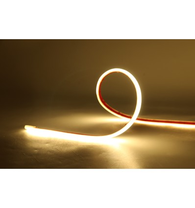 Badeværelses strip, 12W/m 5m vandtæt - 2 meter ledning, 24V, COB LED