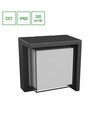 10W Verto Square Edge CCT væglampe - 120lm/W, IP65, sort, 3-CCT, 160x160mm