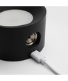 4,5W Genopladelig væglampe CCT - IP20, Rund, Mat sort, 360° roterbar, inkl. lyskilde
