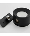 Genopladelig væglampe CCT - 4,5W, Mat sort, rund, 360° roterbar, IP20, inkl. lyskilde
