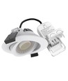7W Indbygningsspot RA96, DimToWarm+CCT, Dæmpbar - Hul: Ø6,8 cm, Mål: Ø8,3 cm, Hvid kant