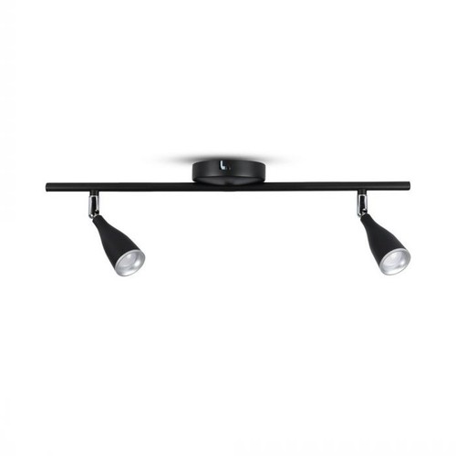 Spotlampe med indbygget lyskilde - 2 x 4,5W lyskilde, 3000K, Sort