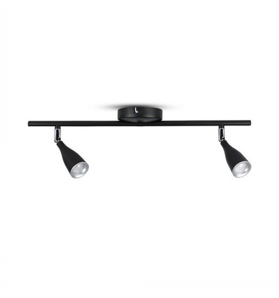 Spotlampe med indbygget lyskilde - 2 x 4,5W lyskilde, 3000K, Sort