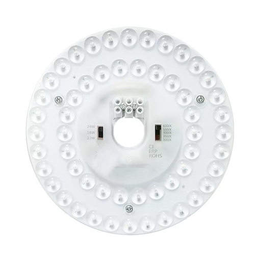 24/18/12W LED indsats med linser, flicker free - Ø17 cm, Valgfri CCT, erstat G24, cirkelrør og kompaktrør