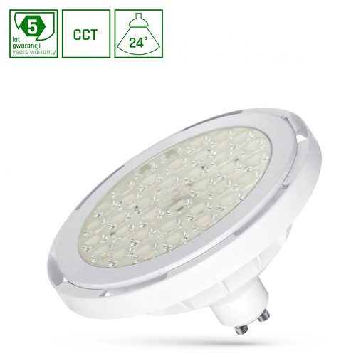 Ar111 LED 8.5W GU10 - 230V, 24°, CCT, hvid, Spectrum