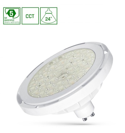 Ar111 LED 8.5W GU10 - 230V, 24°, CCT, hvid, Spectrum