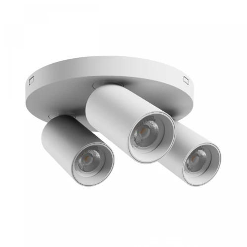 Rund loftlampe med 3 spots, GU10 - Hvid, Ø22cm, IP20 indendørs, uden lyskilde