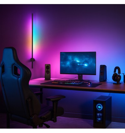 60cm RGBIC justerbar væglampe - Bluetooth, 5V USB