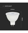 GU5.3 6W LED spotpære, 12V - MR16