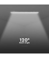 150 cm VT-150149E LED armatur 48W - vandtæt, med nødsæt, mælkehvidt dæksel, rustfri stålclips, 6500K, 120 lm/W