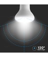 8,5W E27 LED pære – 3000K, R63