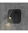 8W LED senge-væglampe med USB opladning - Sort, 3000K, CREE chip, USB-A og USB-C