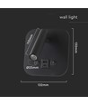 8W LED senge-væglampe med USB opladning - Sort, 3000K, CREE chip, USB-A og USB-C