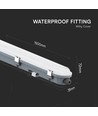 150 cm VT-150149S LED-armatur 48W - vandtæt, med sensor, mælkehvidt dæksel, rustfri stålclips, 6500K