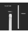 150cm / 20W T8 LED rør - Samsung LED chip, 105lm/W, 6500K, nano-plastik