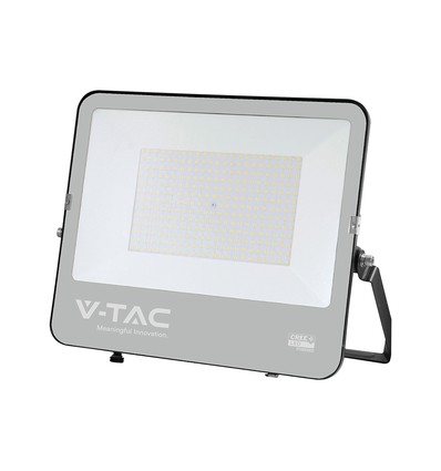 Vt-44201 LED projektør 200W - med Cree-chip, 1m kabel, 4000K, sort hus, 135 lm/W, 6 års garanti, IP65