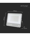 200W LED projektør - 135lm/W, IP65, CREE, 6 års garanti, sort, udendørs