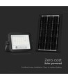 50W Solcelle LED projektør - 700lm, CCT 2000K-8000K, batteriindikator, sort, udendørs