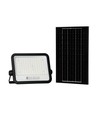 VT-204W LED projektør 200W - med solpanel, CCT: 7in1, sort hus, med batteriindikator, IP65
