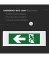 3,8W Samsung LED nødlysarmatur - 6000K, IP20, 22m læseafstand, inkl. batteri