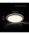 410x30mm VT-7738 loftlampe 36W LED - dekorativ, 3-i-1 trædesign, 2.4G RF fjernbetjening