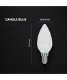 Vt-1818 LED kertepære 3.7W E14 - Cree chip, 3000K, 6 års garanti