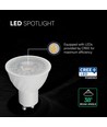 Vt-275 spotlight 4,5W GU10 - plast, Cree chip, 6500K, 6 års garanti