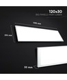 1200x300mm VT-6147 panel 40W LED - 2-i-1 bagbelyst, Cree-chip, 4000K, 6 års garanti, 110lm/W