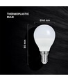 P45 Vt-270 Led 6,5W E14 - plastpære, Cree chip, 4000K, 6 års garanti