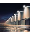 100W LED projektør - 135lm/W, Samsung LED chip, IP65, sort, udendørs