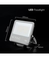 100W LED projektør - 135lm/W, Samsung LED chip, IP65, sort, udendørs