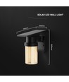 0,9W Solara LED væglampe med solcelle - IP54, sort, 120lm, 3-i-1 CCT, inkl. fjernbetjening