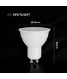 GU10 6W LED pære - 445lm, 38°, Samsung LED chip, hvid plast, erstatter 60W